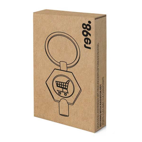 Key Ring with Radiator Key RADIATOR-KEY - matt-silver finish