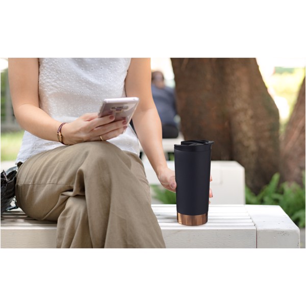 Bicchiere Peeta con isolamento sottovuoto in rame da 500 ml - Cromato