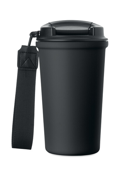 Recycled steel tumbler 400ml Nakano - Black