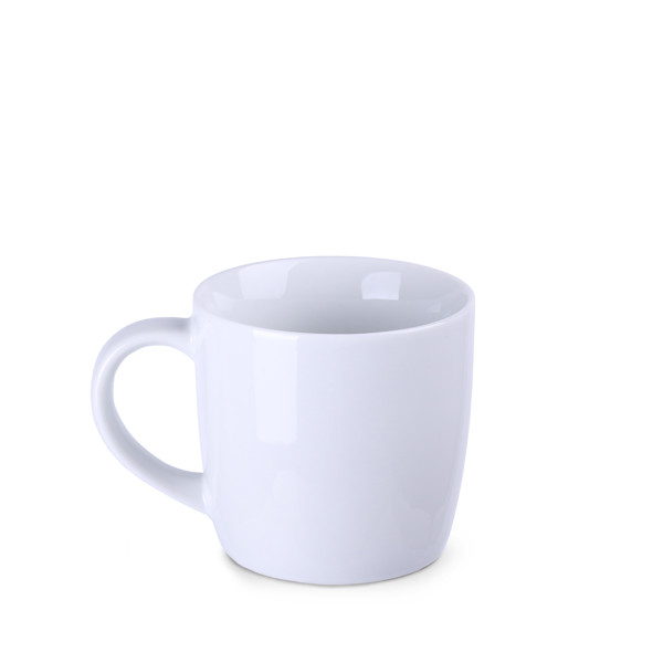 Handy porcelain mug, 85 mm diameter - White