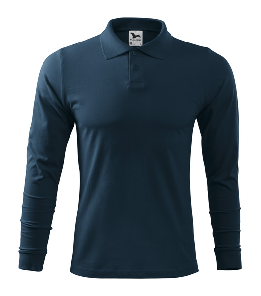 Polo Majica Muška Malfini® Single J. Ls - Mornarsko Plava / S