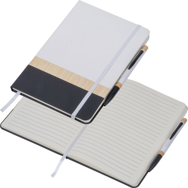 A5 notebook with ballpoint AVA - White