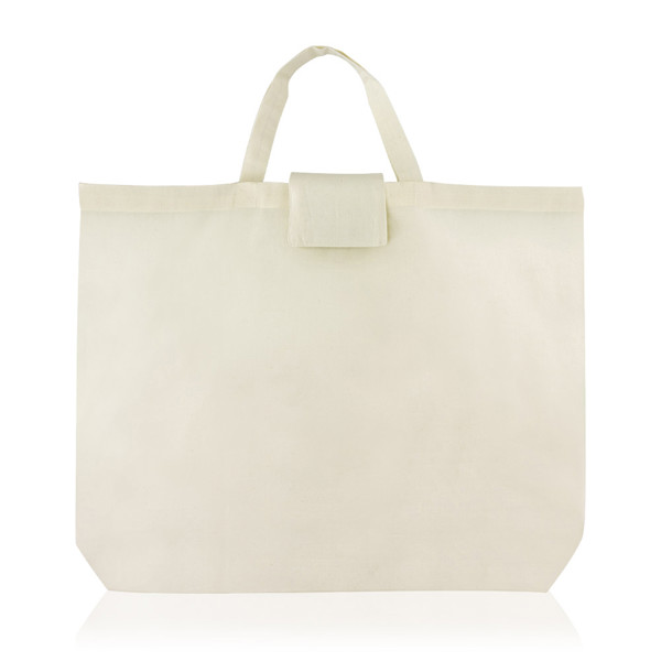 Sac De Courses Pliable, 100 % Coton - Ecru
