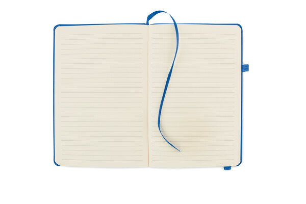 Carnet A5 ligné en PU recyclé Arpu - Bleu Royal