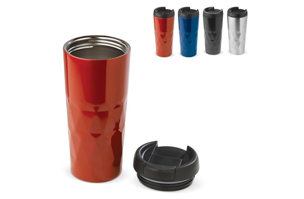 Thermo mug diamond pattern 450ml - Red