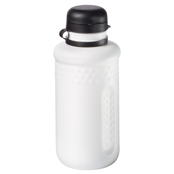 Trinkflasche "Fahrrad" 0,5 L Mit Verschlusskappe - Weiß