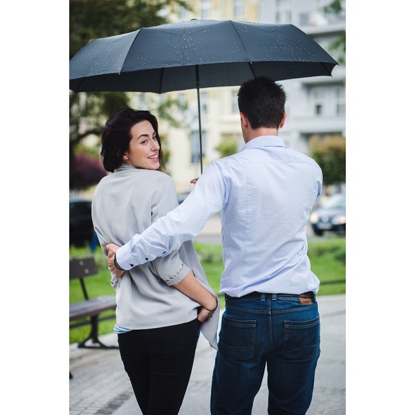 Vernier foldable stormproof umbrella - Black