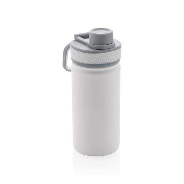 Vacuum stainless steel bottle with sports lid 550ml - White / Grey