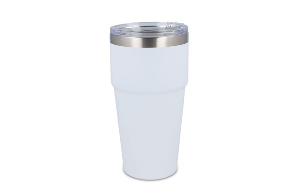 T-ceramic car mug 500ml, soft touch finish - White