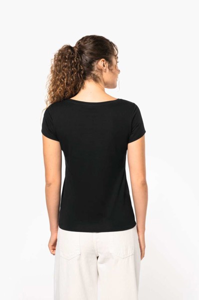 Ladies’ Boat Neck Short-Sleeved T-Shirt - White / 2XL