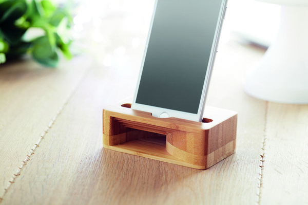 Bamboo phone stand-amplifier Caracol