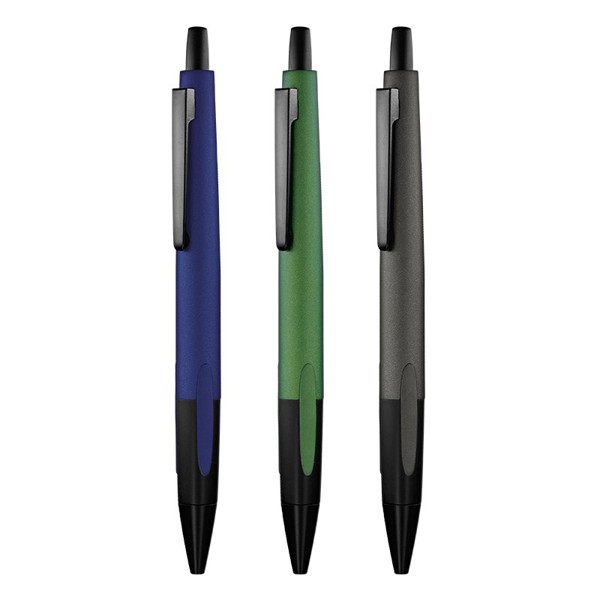 STYLO BILLE ECRITURE BLEU CORPS ET CLIP METAL - Vert