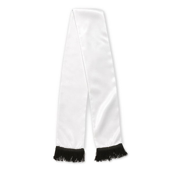 Lowest priced full colour double layer scarf. Made of satin fabric - Black