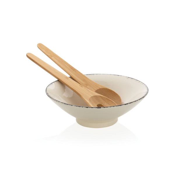 XD - Ukiyo salad bowl with bamboo salad server