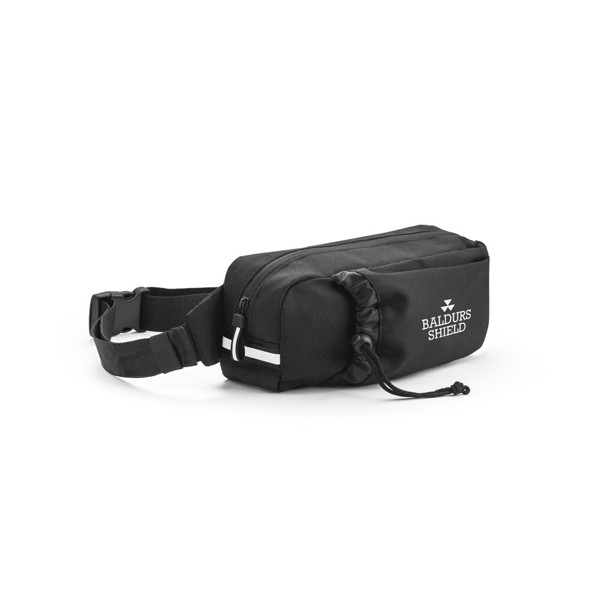 DELFOS POUCH. 300D recycled polyester and 600D recycled polyester waist bag with reflective elements