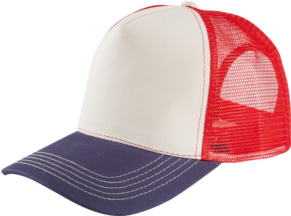 5 Panel Trucker Cap SOL'S | Blink - Off White / French Navy / Bright Red / onesize
