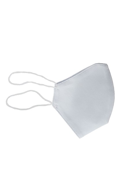 Mascherina individuale con elastici alla nuca - White / S
