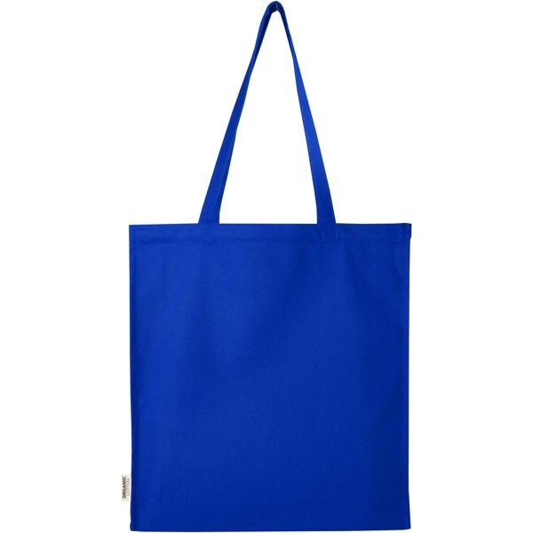 Sac shopping à soufflets Odisha bio OCS 180 g/m2 de 14 L - Bleu royal
