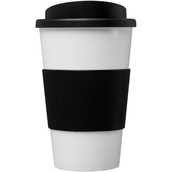 Termohrnček Americano® s rukoväťou 350 ml - Biela / Jednofarebná čierna