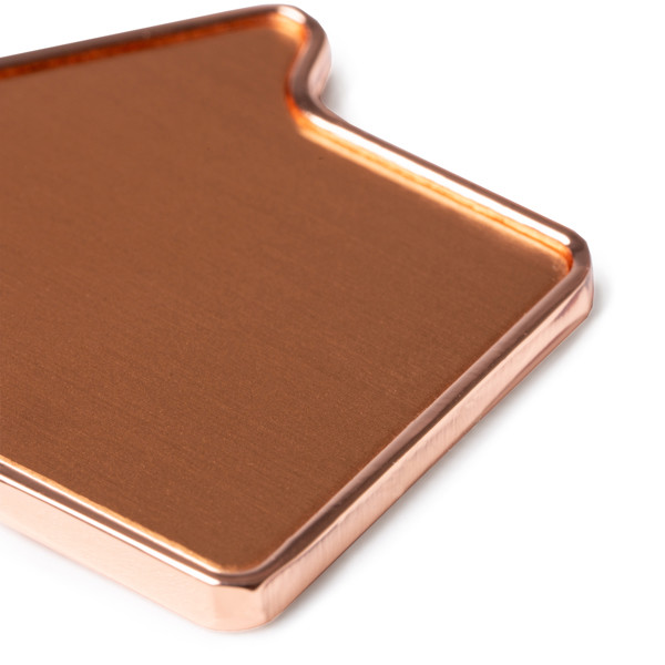 Personalised metal house-shaped keyring with copper finish