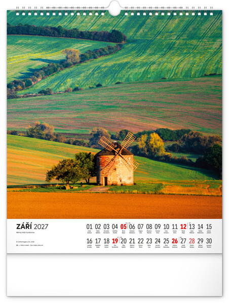 Notique Nástěnný Kalendář Toulky Moravskou Krajinou 2027, 30 x 34 cm