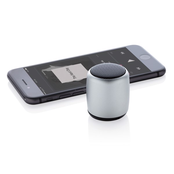 Mini aluminium wireless speaker - Silver