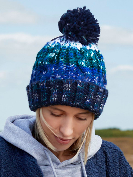 Corkscrew Pom Pom Beanie - Cherry Sherbet