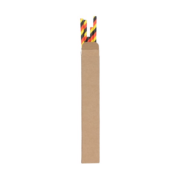 Pack Of 11 Paper Fan Straws "German Flag"
