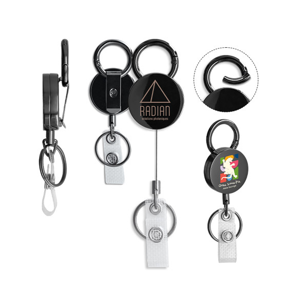 BADGE: RETRACTABLE METAL SHELL BADGE HOLDER