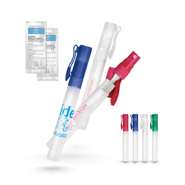 VAPORISATEUR 9 ml UTILE DE SOLUTION HYDROALCOOLIQUE - Translucide