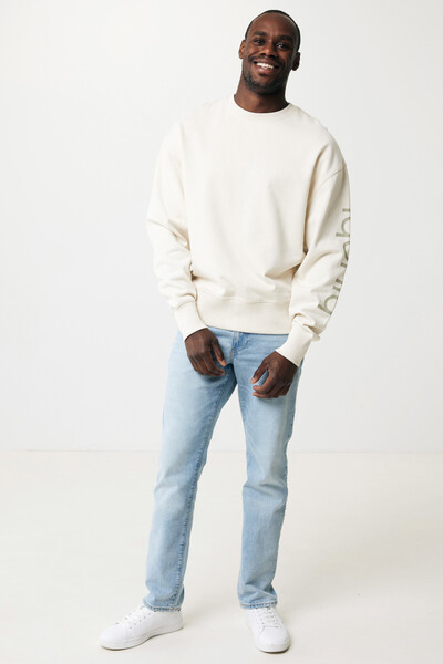 Sweater à col rond en coton recyclé Iqoniq Kruger - Natural Raw / XXS