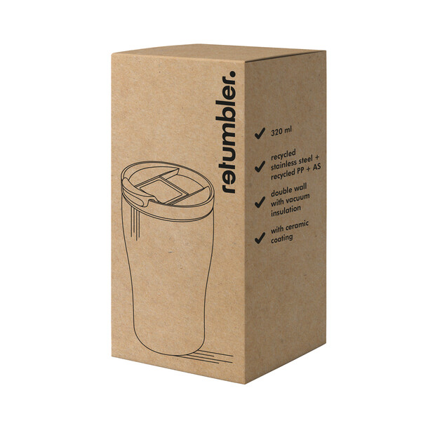 Thermo mug MEZZO CERAMIC - white