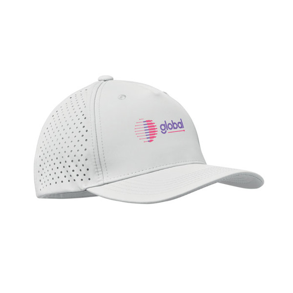 Casquette baseball à 5 pans Capo - Blanc
