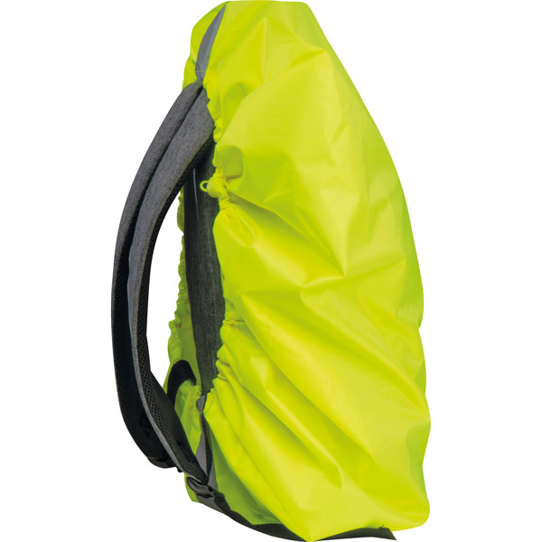 Rain cover for backpacks with reflective strips and elastic drawstring - Yellow