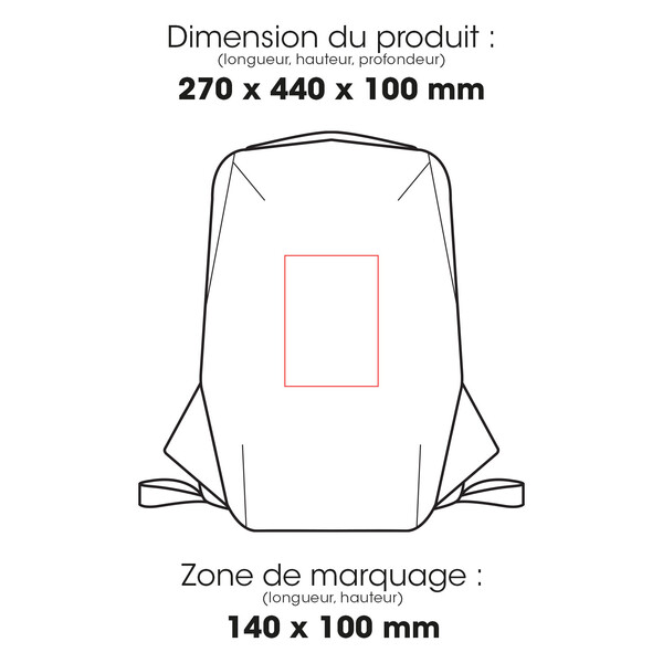 SHAPE RPET - BND988 - Sac à dos pour ordinateur RPET 20 L