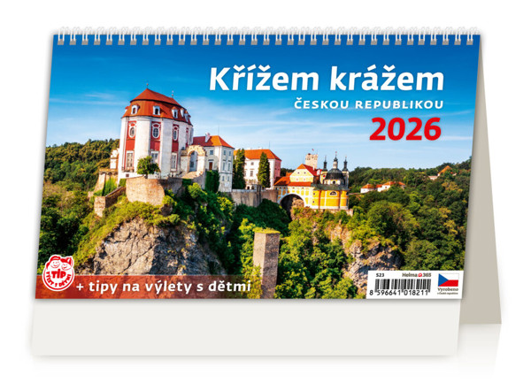 Stolní kalendář Křížem krážem Českou republikou 2026