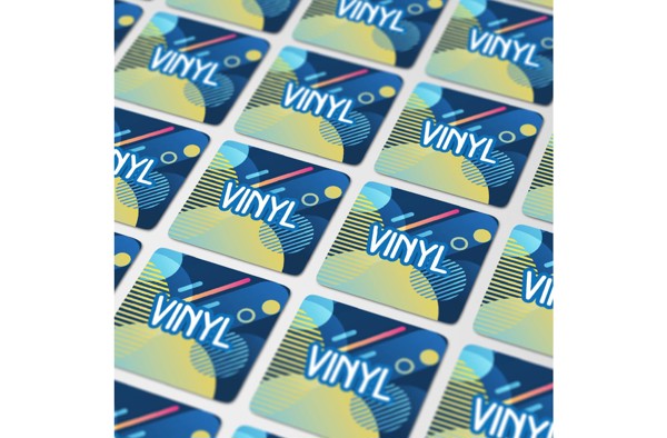 Vinyl Sticker Square 20x20mm - White