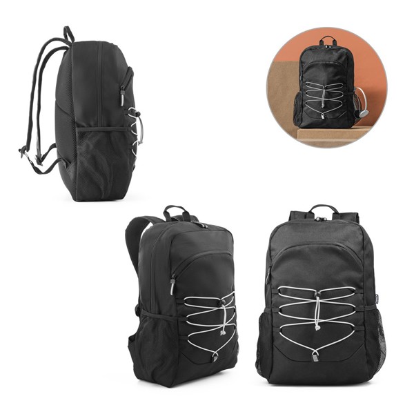 DELFOS BACKPACK. Batoh na 15.6'' notebook z materiálu 300D PET (100% rPET) a 600D PET (100% rPET)