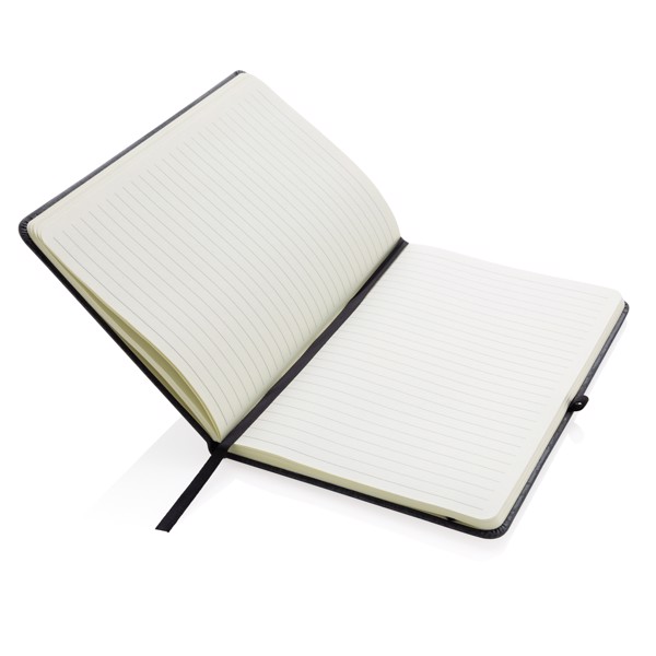 GRS Recycled leather hardcover notebook A5 - Grey
