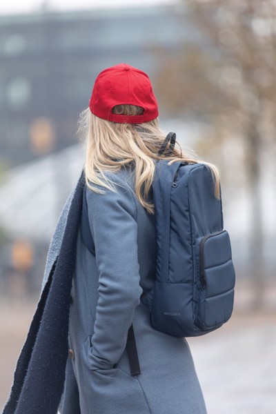 Impact 5 panel 190gr ανακυκλωμένο βαμβακερό καπέλο με AWARE™ ιχνηλάτη - Red