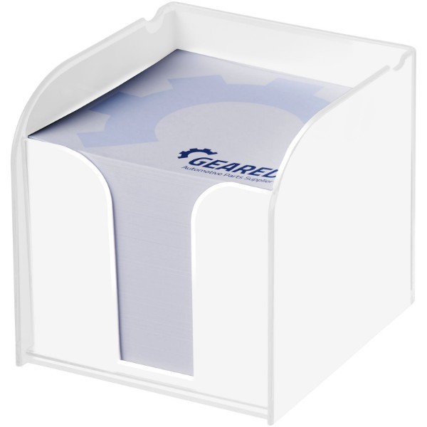 Vessel large memo block and holder - White