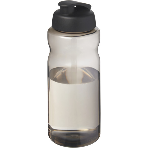 H2O Active® Eco Big Base 1 l športová fľaša s odklápacím viečkom - Uhľová / Jednofarebná čierna