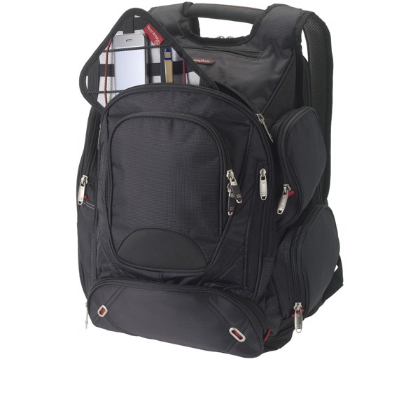 Proton 17" checkpoint friendly laptop backpack - Solid Black
