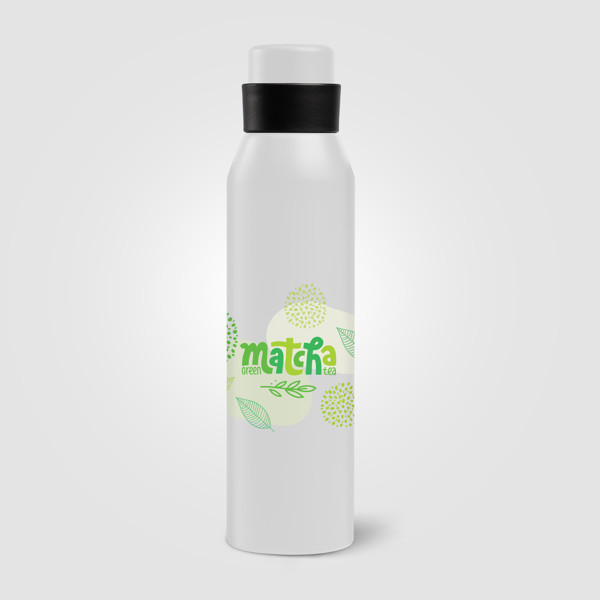 Norse - 680 ml Recycled Aluminium Sport Bottle - White / 4 Colour inkjet