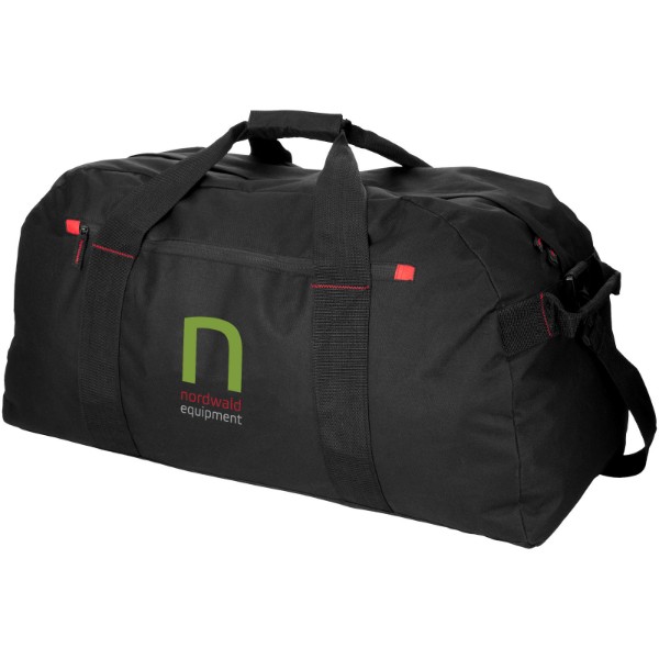 Vancouver extra large travel duffel bag 75L - Solid Black / Red