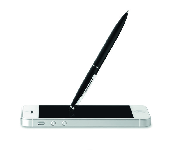 Twist type pen w stylus top Quim - Black
