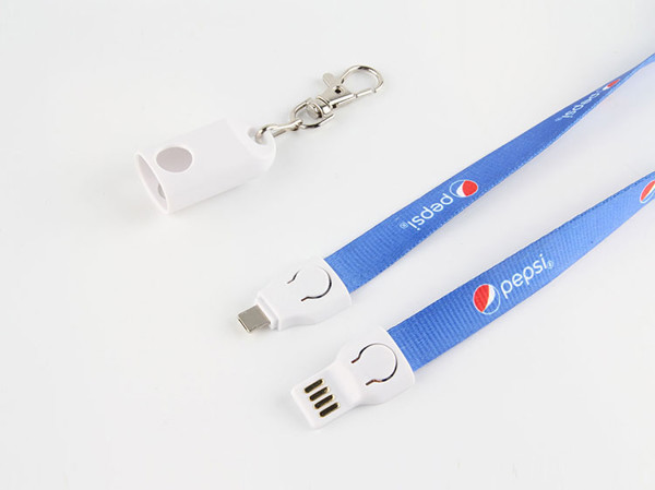 Charging USB lanyard 2in1