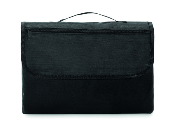 Polar fleece picnic blanket Costa - Black