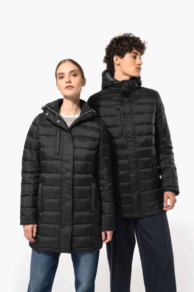 Men's Lightweight Hooded Padded Parka - Black / S