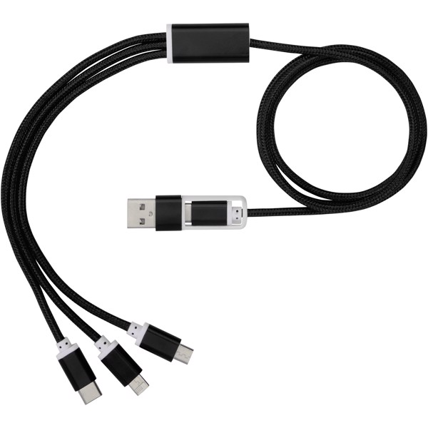 Versatile 5-in-1 charging cable - Black